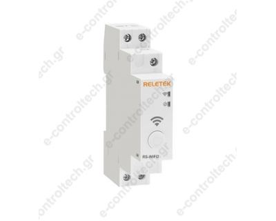 Ρελέ Wifi ράγας 1NO 16A Τροφοδοσία 48-240V AC/DC RS-WIFI2 RELETEK